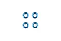 Team Associated Aluminium Adjustable Body Mounts 4Pcs - Blue 32103