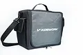 A black and grey Koswork multi-function carry bag for RC cars, featuring a top handle and adjustable shoulder strap against a white background.