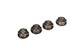 Four bronze-coloured Losi serrated wheel nuts arranged in a row against a white background.
