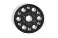 A black XRAY composite 110T spur gear for RC cars, featuring a circular design with multiple weight-reduction holes and the number 110 embossed on the face.