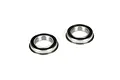 Two Losi 15x24x5mm rubber shielded flanged ball bearings shown from an angled perspective on a white background.