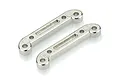 Two silver-coloured metal suspension arm pin braces for Xinlehong RC cars, shown against a white background.