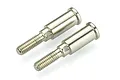 Two silver-coloured metal front wheel axles for Xinlehong RC cars, shown side-by-side on a white background.