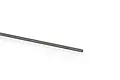 A close-up view of a thin, straight carbon fibre rod against a plain white background.
