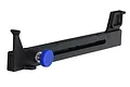 RPM RC toe-in gauge tool featuring a black plastic body with measurement markings and a blue adjustment knob.