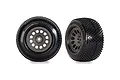 Two Traxxas Response Pro RC tyres mounted on grey Mini XRT rims, shown from front and angled perspectives against a white background.