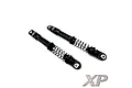 Two black Reefs RC 100mm adjustable XP shock absorbers for RC vehicles, shown against a white background.
