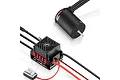 Hobbywing QuicRun WP10BL60 G2 ESC and 3652SL G2 brushless motor combo set on a white background.