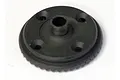 A black plastic 43T crown gear for an RC car differential, shown from a top-down angle against a white background.
