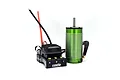 Castle Creations Cobra 5 8S ESC and 2028 1100kV brushless motor combo set against a white background.