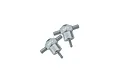 Two silver GPM aluminium spare tyre locking nuts for RC vehicles, shown against a plain white background.