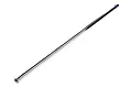 A long, thin, chrome-plated metal Roto Start shaft for HPI nitro engines, featuring a ball-joint end and a small blue O-ring.