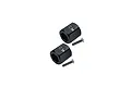 Two black aluminium 12.5mm RC wheel hex adapters with two matching flat-head screws on a white background.