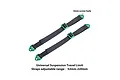 GPM Aluminium and Nylon Adjustable Front or Rear Suspension Limit Straps 2Pcs - Black and Green LMT21213/SP-G-BK