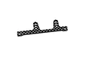 Yeah Racing Carbon Fibre 2.0mm Rear Wing Mount - Silver TAF1-002BK/SV