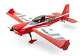E-Flite Eratix 3D SWS 1.6m RC aerobatic plane in red, white, and grey livery, viewed from a high angle against a white background.
