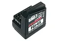 A FlySky FS-FGR4S 4-channel micro receiver for RC models, showing the black plastic casing, connector pins, and product label.