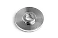 A silver-coloured metal under head component for an HPI Nitro Star engine, shown from a top-down angle against a white background.