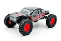 Hobby Plus CR-18P Evo-Pro Rock Lizard RC crawler in black and red with aggressive off-road tires.