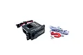 A black Reefs RC 100:IS internal winch servo with a red hook, grey winch line, and mounting hardware on a white background.