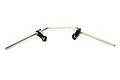 HSP RC sway bar set featuring a bent metal wire stabilizer bar with two black plastic ball-end links and silver metal mounting collars.