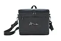 A black Koswork transmitter bag with a shoulder strap, featuring a white outline logo of an RC car on the front.