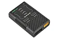 Gens Ace IMARS Mini smart battery charger in black, featuring a digital display, two control buttons, and XT60 output port.