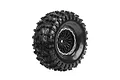 A single Louise 1.9 inch CR-Enduro RC crawler tyre mounted on a black plastic wheel, shown against a white background.