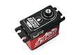 Yeah Racing 33kg waterproof coreless digital servo with a red aluminium case and black top, viewed from an angle.