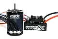 Castle Creations 1406 sensored brushless motor and Mamba X ESC combo set against a plain white background.