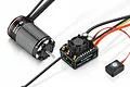 Hobbywing Xerun AXE Plus R3 135A ESC and AXE 4274SD 1700Kv sensored brushless motor combo set on a white background.