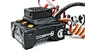 Castle Creations Cobra 8 6S Sensored Brushless ESC with integrated cooling fan and pre-soldered motor wires.