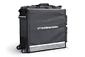 A black Koswork 1/10 scale RC hauler bag with wheels, standing upright against a white background.