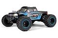 BlackZon Smyter Turbo MT 1/12 scale RC monster truck in blue and black livery on a white background.