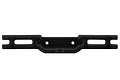 A black RPM rear bumper for a 1/16 scale RC vehicle, featuring a molded plastic design with mounting holes and the RPM logo.