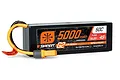 Spektrum 5000mAh 14.8V 50C G2 Smart LiPo battery in a black hard case with an IC5 connector on a white background.