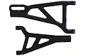 Two black RPM suspension arms for Traxxas Summit/Revo RC vehicles, shown against a plain white background.