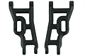 A pair of black RPM front suspension arms for RC vehicles, shown from a top-down perspective against a white background.