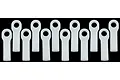 RPM Dyeable White Traxxas Long Rod Ends 12Pcs 80511