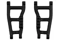 A pair of black RPM RC rear suspension arms for a 2WD Slash vehicle, shown against a plain white background.