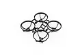 A black BetaFPV Air65 II whoop drone frame viewed from a high angle against a white background.