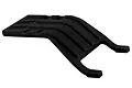 A black RPM rear skid plate for an RC vehicle, shown from an angled perspective against a white background.