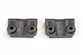 Two black plastic Traxxas rear suspension arm mounts labeled L1 and R1 on a white background.