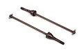 Two brown metal Maverick front universal CVD drive shafts for RC cars, shown against a white background.