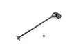 Kyosho HD rear centre CVD driveshaft for RC cars, featuring a black metal shaft with a universal joint and a separate small grub screw.