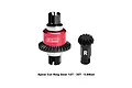 GPM Racing red and black metal RC rear differential gear set with a 12T pinion and 30T ring gear on a white background.