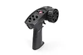 A black Maverick MTX-702 2.4Ghz 2-channel pistol-grip RC transmitter viewed from the rear angle.