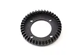 A black Kyosho 41T differential ring gear for RC cars, featuring a circular design with gear teeth on the outer edge and four mounting holes.