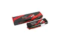Gens Ace 7.2V 3000mAh NiMH battery pack and its original black and red branded cardboard packaging box.