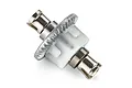 Atrek complete RC differential assembly featuring a white plastic gear housing and metal outdrives on a white background.